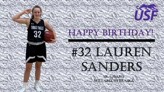 USFCougarsWBB's tweet photo. Help us wish @lsanders32_ a very Happy Birthday today! Have a good one Lauren! 🧁🎈 https://t.co/eISK4eBdLy