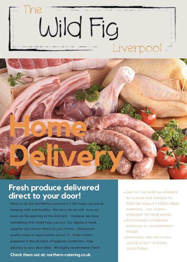 OwensLiverpool's tweet photo. Hello to all our customers! Our meat supplier is offering delicious meat packages! Simply order your hamper online - which is prepared in the strictest of hygienic conditions - and get it delivered for free to your door step!
We highly recommend them. 

https://t.co/ri2UHdV7I9 https://t.co/8XzICmX8Tb