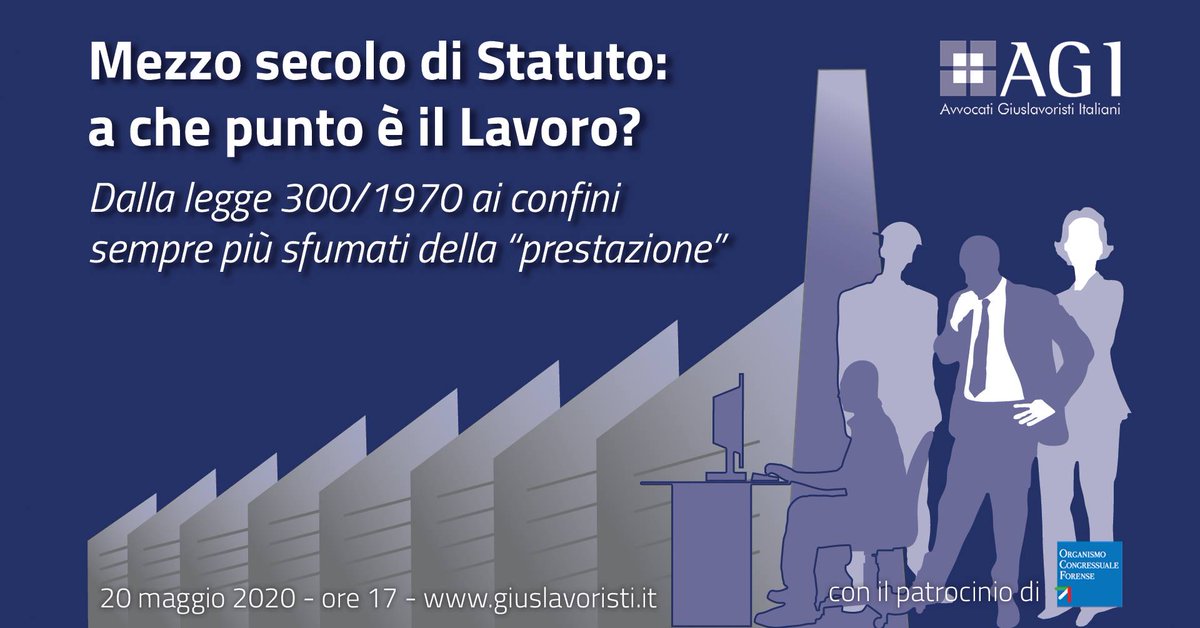 Ora in diretta, su Facebook, con il convegno "Mezzo secolo di Statuto. A che punto è il Lavoro?"

Clicca qui per seguire l'evento ➡️ bit.ly/mezzo-secolo-s…