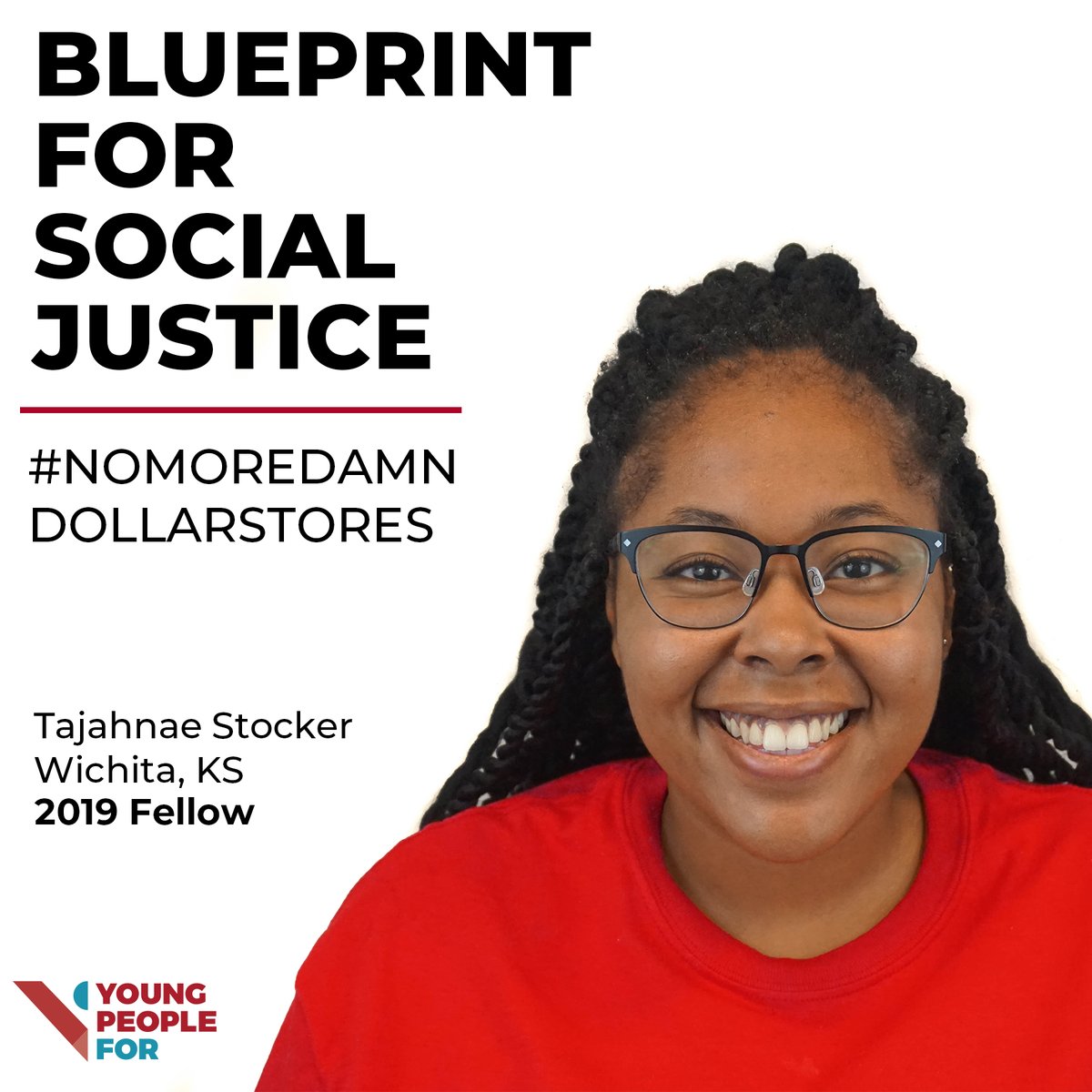 YP4's tweet photo. #NoMoreDamnDollarStores! YP4’19 Tajahnae uses a photo journal and advocacy page on Twitter, to highlight impoverished areas of Wichita that have Dollar Stores instead of adequate grocery stores. @Tajahnaes #BlueprintsInAction #YP4Fam https://t.co/1tydZ4aol4