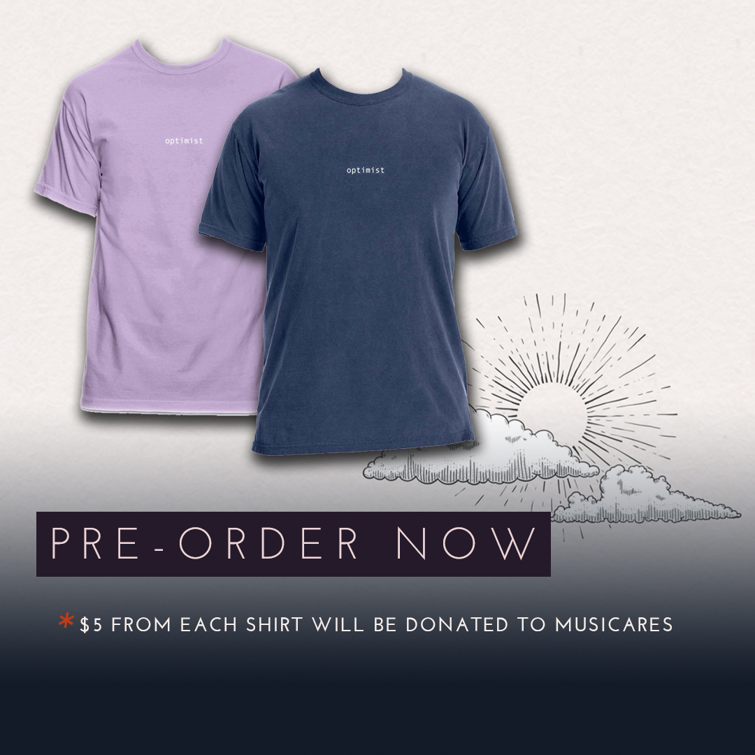 kelleighbannen's tweet photo. Huge thanks for the support of my new song “The Optimist.” 🤍
Show the world you’re an “optimist.” $5 from each shirt goes to @MusiCares https://t.co/BXU8Dx2ozp https://t.co/L1082osA7C