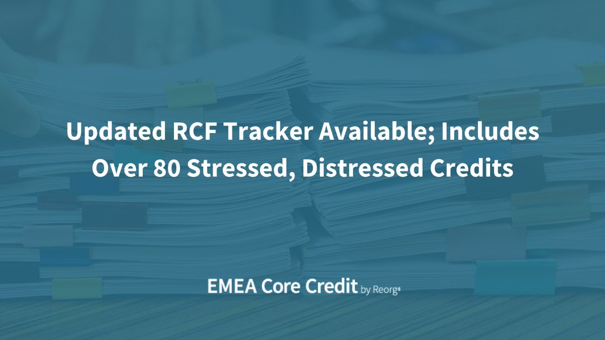 OctusEvents's tweet photo. We have compiled an RCF tracker which provides an overview of stressed and distressed companies with outstanding bonds such as Intralot, Schenk, McLaren, Tendam and Ecore. To access, request a trial at https://t.co/8KnG5TIwTi. #RCF #RevolvingCreditFacility https://t.co/L0IIU9C6DJ