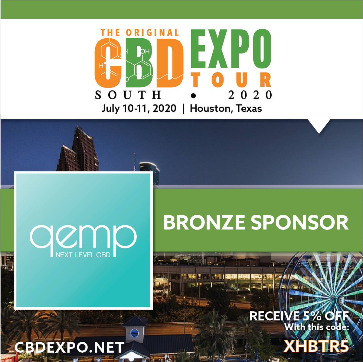 CBD_EXPO's tweet photo. Shout out to our #CBDExpoSouth 🏅 BRONZE SPONSOR 🏅 @CBDQemp! Thanks for joining the #CBDExpoTour! 😀💚🧡

https://t.co/6YWZvexz7O https://t.co/LNbO1m97JE