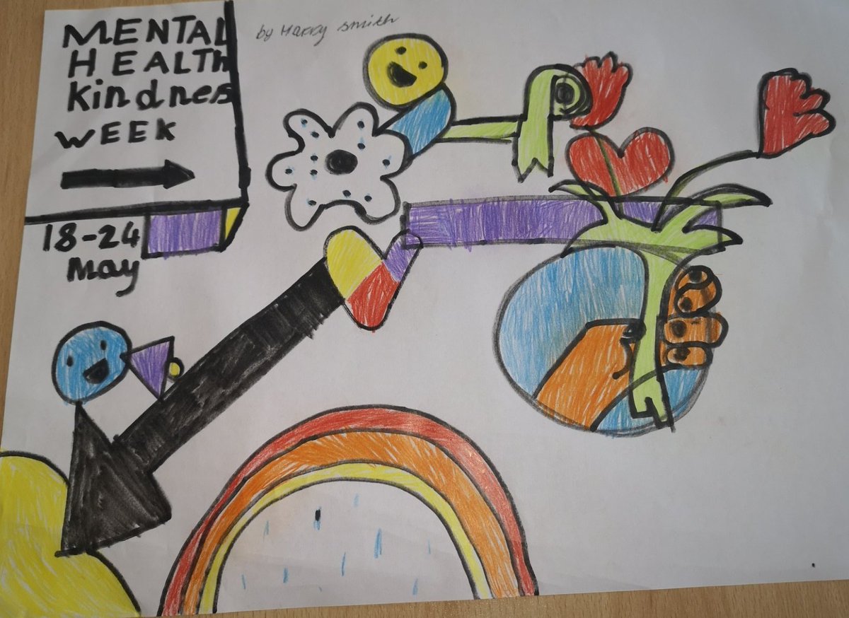 stockwellhull's tweet photo. Some fantastic posters the children have made in school today ?#MentalHealthAwarenessWeek #kindness https://t.co/HjAnaoNKxM
