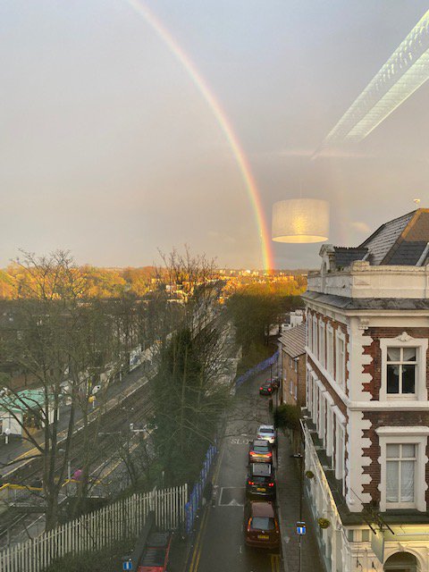 Thanks to all staff at Centre 70 for continuing to support the mental wellbeing of those in Lambeth and beyond. Here is an old reminder of what the view from our building looks like, featuring a bonus Thank You Keyworkers rainbow.  #MentalHealthAwarenessWeek #TeamLambeth
