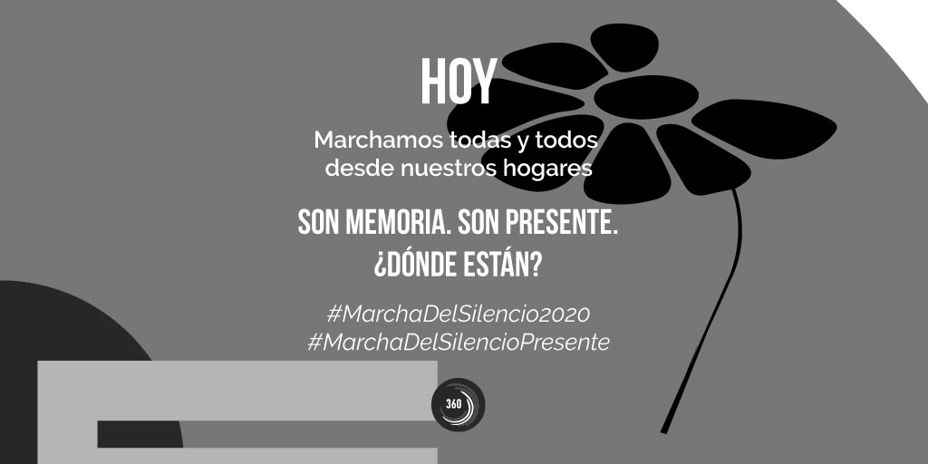 frentegrande360's tweet photo. Presentes, por verdad y justicia.
Presentes, por nunca más.
Presentes, porque SON MEMORIA Y SON PRESENTE.
#MarchaDelSilencio2020 #MarchaDelSilencioPresente https://t.co/BByuJJJGWw