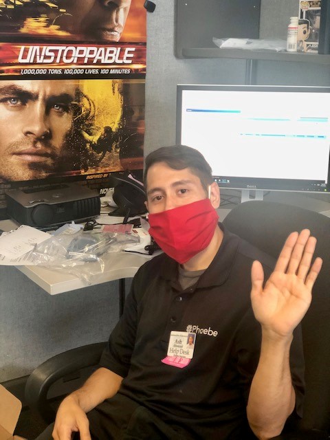 PhoebeMinistry's tweet photo. Thank you to IT Help Desk Supervisor and #PhoebeHero, Ash Abouzari. Ash is always willing to lend a hand to make sure our caregivers have all the tools they need to support our residents. https://t.co/2JS4R26A7Z