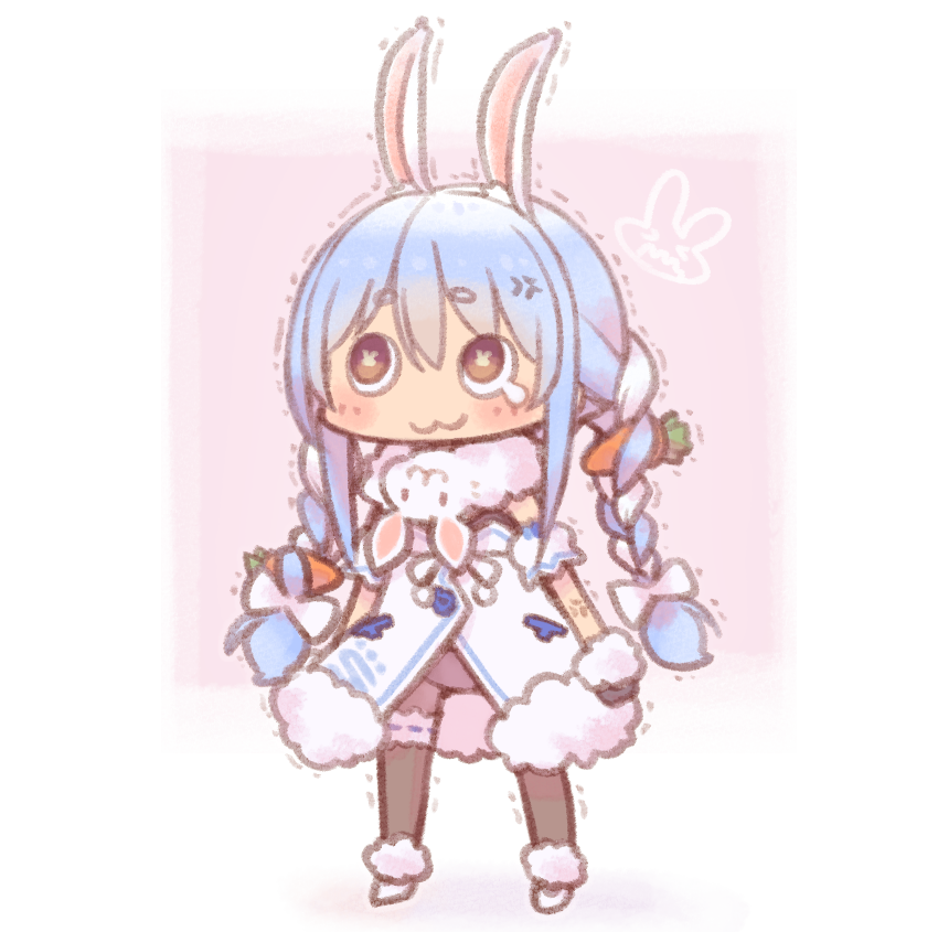どんちゃん ,兎田ぺこら ,兎田ぺこら(通常) 「ぐぬぬぺご。 」|くぅ。のイラスト
