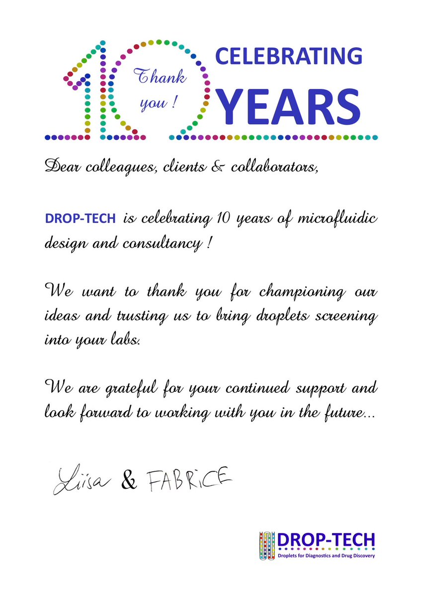 MetaFluidics_EU's tweet photo. Happy birthday to our great @MetaFluidics_EU partner @drop_tech !! We are proud to have collaborated for nearly half of the company's lifetime on #microfluidics and #droplets screening! Keep up the good work guys!🥳🥳🥳 https://t.co/WdzxTG6fLA