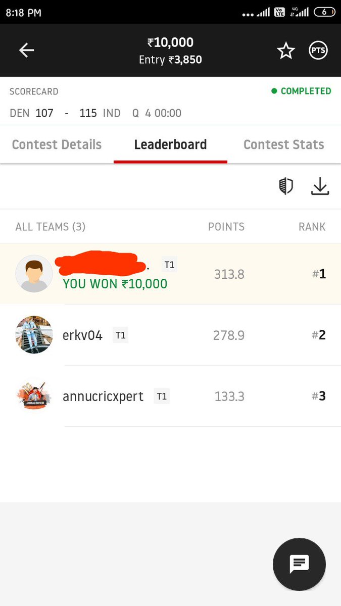 ThePrimeLeak's tweet photo. Dekho iss mc ka recent result . 
Ab batao aise fatele insaan jiska team last pe aata wo tumhe kya win karvayega. 

Aur mc tu anurag corona Dwivedi baap ka Bra panty bech ke pichla 10k to lauta 200 logo ko .
Kaise samjhau re tum logo ko baad me phir aate ho mere hi pass RR karne https://t.co/yARwC48kvS