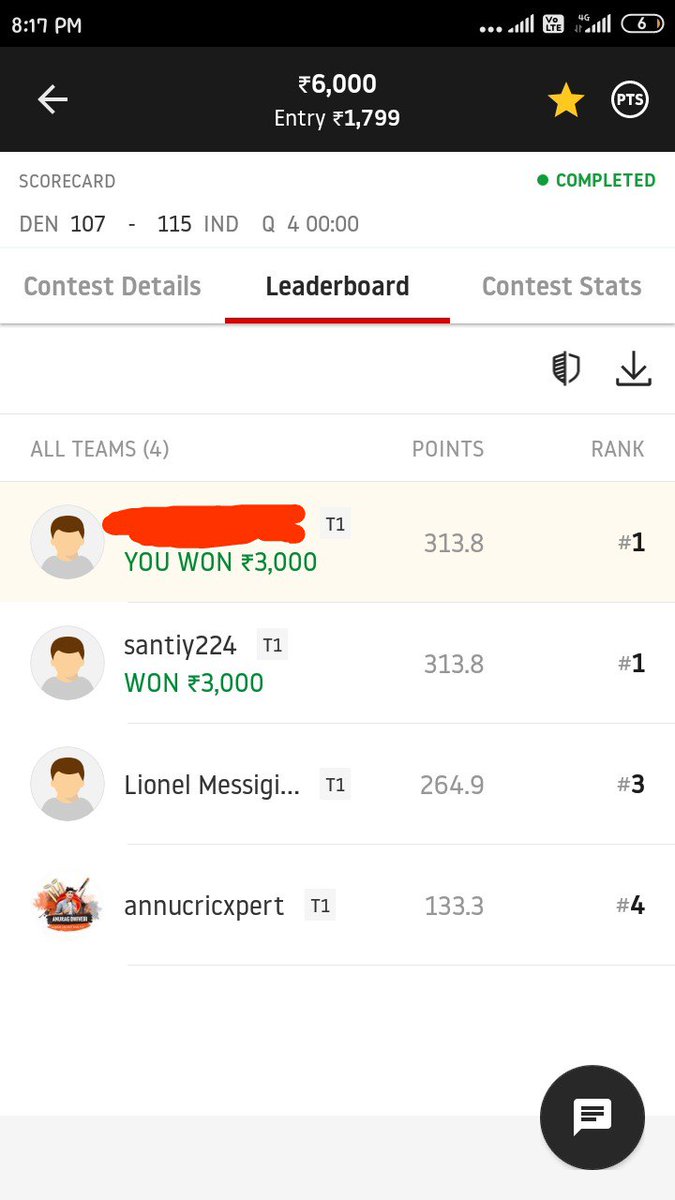 ThePrimeLeak's tweet photo. Dekho iss mc ka recent result . 
Ab batao aise fatele insaan jiska team last pe aata wo tumhe kya win karvayega. 

Aur mc tu anurag corona Dwivedi baap ka Bra panty bech ke pichla 10k to lauta 200 logo ko .
Kaise samjhau re tum logo ko baad me phir aate ho mere hi pass RR karne https://t.co/yARwC48kvS