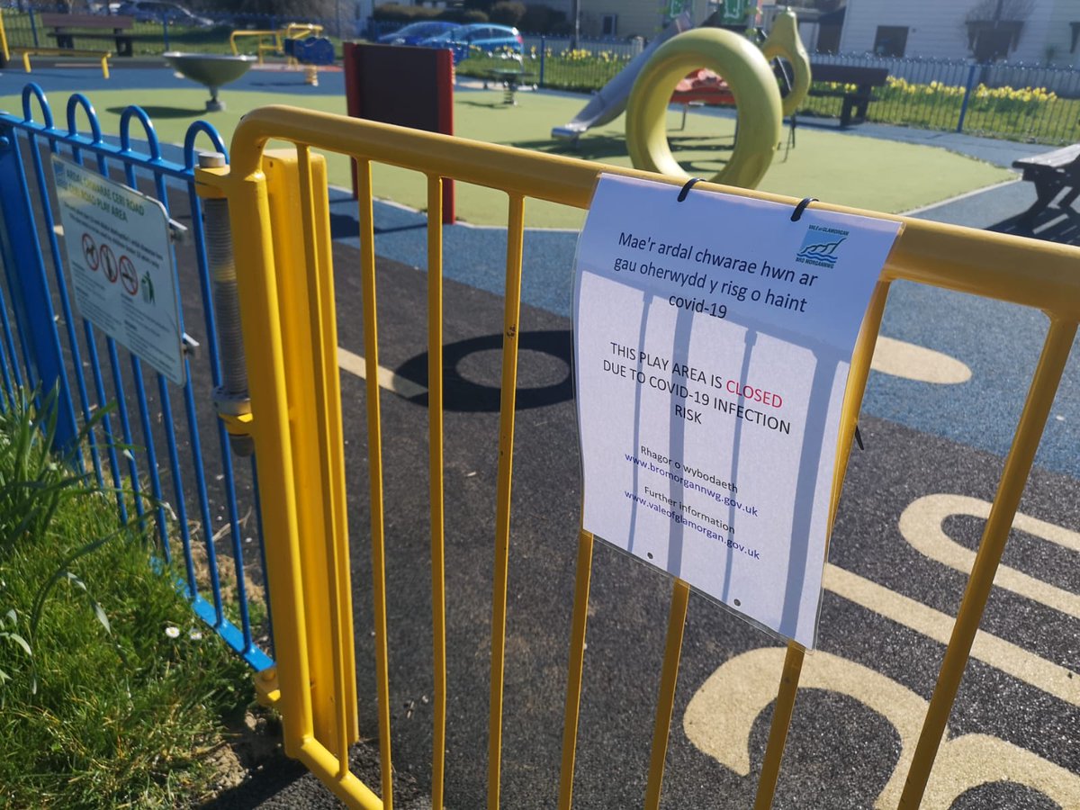 VOGCouncil's tweet photo. We’d like to remind residents that although parks are open for exercise, to help prevent the spread of #Coronavirus all skate parks and play areas in the Vale remain closed until further notice. https://t.co/HIeKGQg5dE