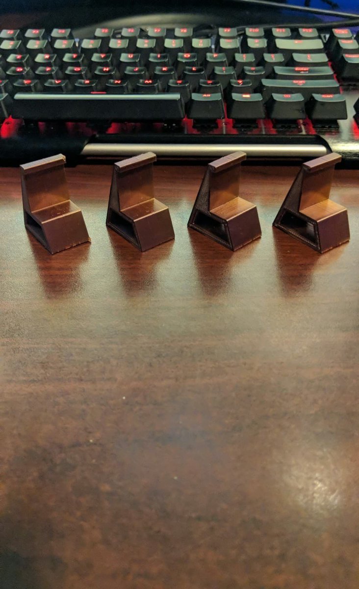 ViLnRedneck's tweet photo. Got some new Xbox one x stands. Helps my console from over hearing, 3D printed. Why not. https://t.co/4sA5JsWNAr