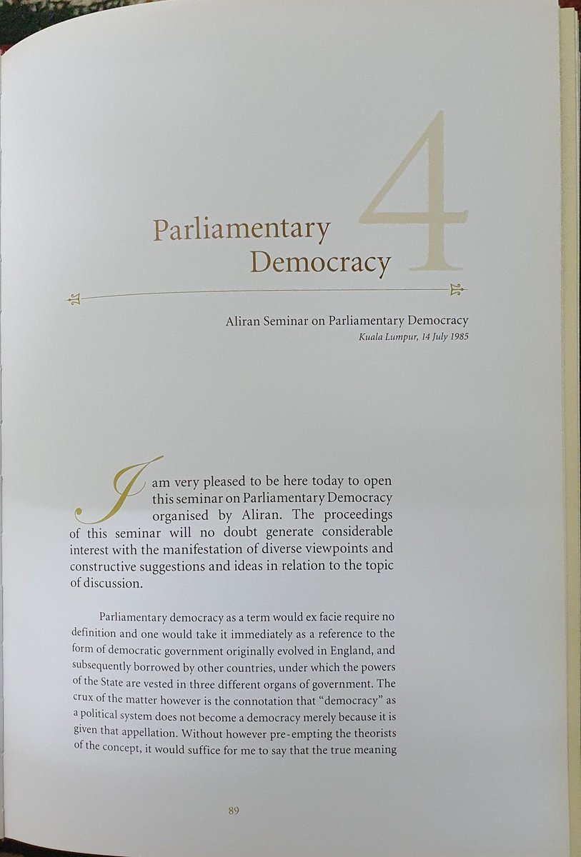 "..democracy..does not simply become a democracy merely because it is given that appelation"Almarhum Tuanku Sultan jelas mempunyai sudut pandang jauh menjangkau dari sekadar perkataan, tapi roh sebalik perkataan.Jap, Aliran ni  @aliranmalaysia ke?