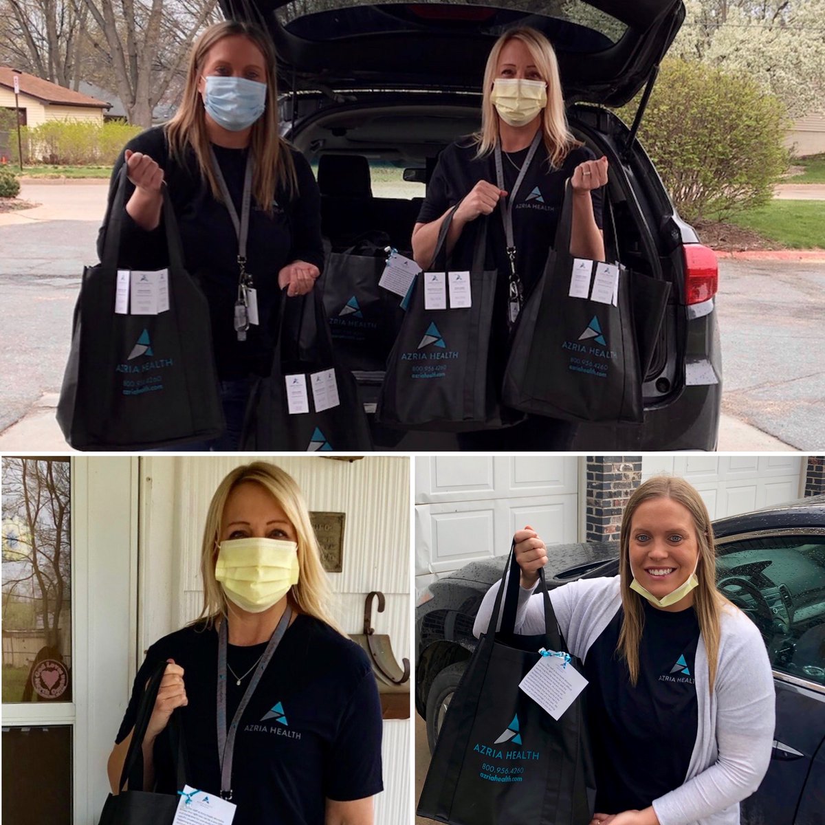 AzriaHealth's tweet photo. Our amazing team at #AzriaHealthMontclair delivered no-touch care packages to past residents that have successfully discharged from our #rehab program! We wanted to let them know that we still care about them, and they will always be a part of our #AzriaHealth family! https://t.co/rnYLyV2jSk