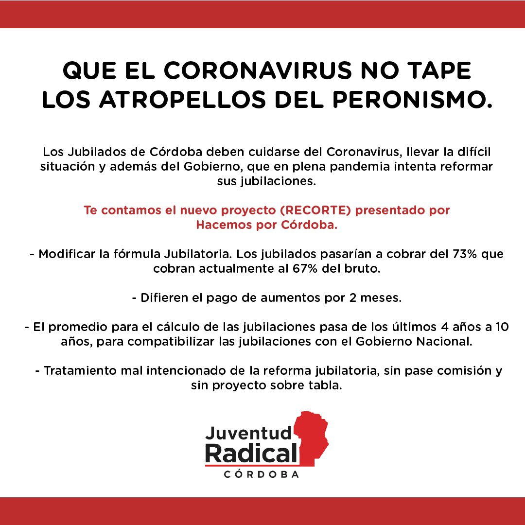 jr_cba's tweet photo. Con Recorte no hay Solidaridad👇
#NoAlRecorteDeJubilaciones https://t.co/zIxpte0jdu