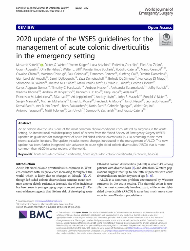 Nueva actualización de la guía clínica de diverticulitis de la WSES! ⁦<a href="/FelipePareja67/">Felipe Pareja 🇪🇸</a>⁩ ⁦<a href="/montieljf/">Montiel Jiménez, MD., PhD., FEBS EmSurg, FEBS HPB</a>⁩ ⁦<a href="/RNCsantander/">Dieter Morales #yosoydelclinico</a>⁩ ⁦<a href="/Aa87Manuel/">Manuel Artiles</a>⁩ ⁦<a href="/LandaluceAitor/">Aitor Landaluce</a>⁩ ⁦<a href="/andreacamposMD/">Andrea Campos</a>⁩ ⁦@Wurdalach1⁩ ⁦<a href="/ireysimo/">Ignacio Rey Simó</a>⁩ ⁦⁩ ⁦⁦<a href="/Curro_Blanco/">Curro Blanco</a>⁩