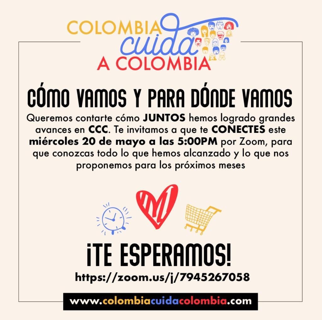 AGamboaC's tweet image. Miren la transparencia con que está actuando esta maravillosa iniciativa de la sociedad civil! Conéctate hoy a las 5 pm (hora Colombia) y mira lo que está haciendo #ColombiaCuidaColombia y que se propone! Entra a colombiacuidacolombia.com. Bienvenida una mano en divulgación!