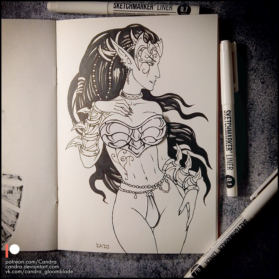 Gloomblade's tweet photo. Shadya the Dark Elf from Heroes of Might and Magic.

NSFW you can see on my Patreon (link in bio). 

#candragloombladeart #sketchbook #shadya #darkelf #heroesofmightandmagic3 #heroesofmightandmagic #patreon #fantasy #fantasysketch https://t.co/xdFs0rSb6E