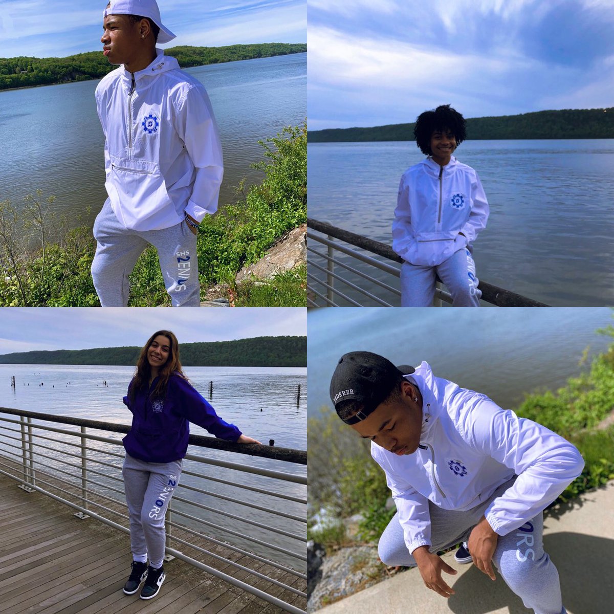 Seniors Klanell Lee, Glory Moncion Allen and Valbona Metaliaj modeling the new Senior gear #ClassOf2020 @YonkersMBK