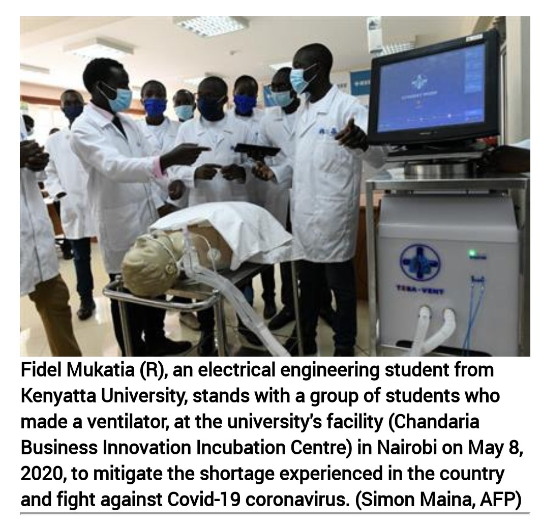 Per efforts to fight the COVID-19, Kenyan engineering students in collaboration with the medical department at the Kenyatta University, produced a low-c…