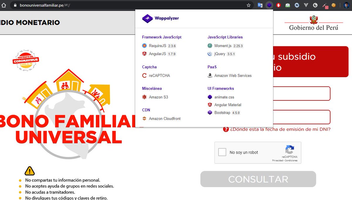 calevano's tweet photo. @torricomarquezh @VeroLinaresC Así es hugo...
Aquí la imagen donde indica claramente que han tecnologias han usado para realizar este site. https://t.co/q8L1kuaTEw