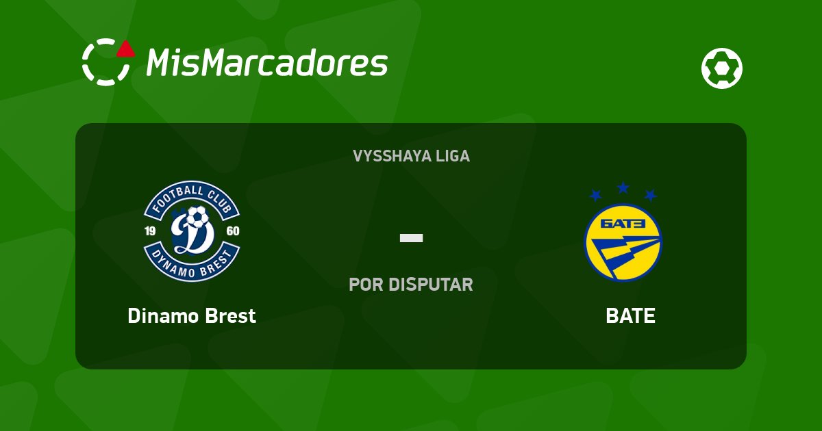 FlashscoreES's tweet photo. 🇧🇾 | Vysshaya Liga - 10.ª jornada

18:00 - El @FCBATE (G6, E1, P2), líder con un punto de ventaja, visita al Dinamo Brest (G4, E1, P4), campeón actual.

📋 PREVIA: https://t.co/ccZmBCE6FZ

#DBRBATE #fcdb1960 #FCBATE #Bielorrusia #Беларусь https://t.co/x7TIG7AhI7