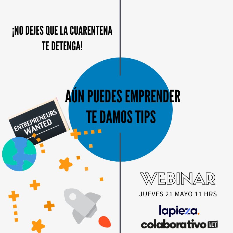 ColaborativoNET's tweet photo. Empieza la cuenta regresiva... ⌚

¡MAÑANA! Nuestro fundador y CEO, @AlfredoMontoyaX  compartirá algunos algunos tips para #emprender 💡

¿Listo? @LaPiezaio 
¡Regístrate ya!👉 https://t.co/YLUCrYPct5 https://t.co/pnO5u30E5Y