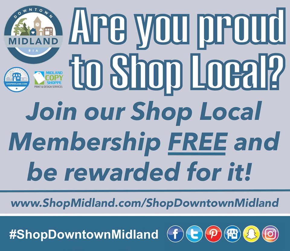 JOIN NOW to receive 19 awesome savings: ShopMidland.com/ShopDowntownMi… * Savings only apply to members * SHOP ONLINE (GIFT CARDS & STORES): downtownmidland.ca/shoponline COMPLETE LIST OF ALL BUSINESS OPERATIONS: downtownmidland.ca #ShopDowntownMidland #DowntownMidlandON #ShopMidland