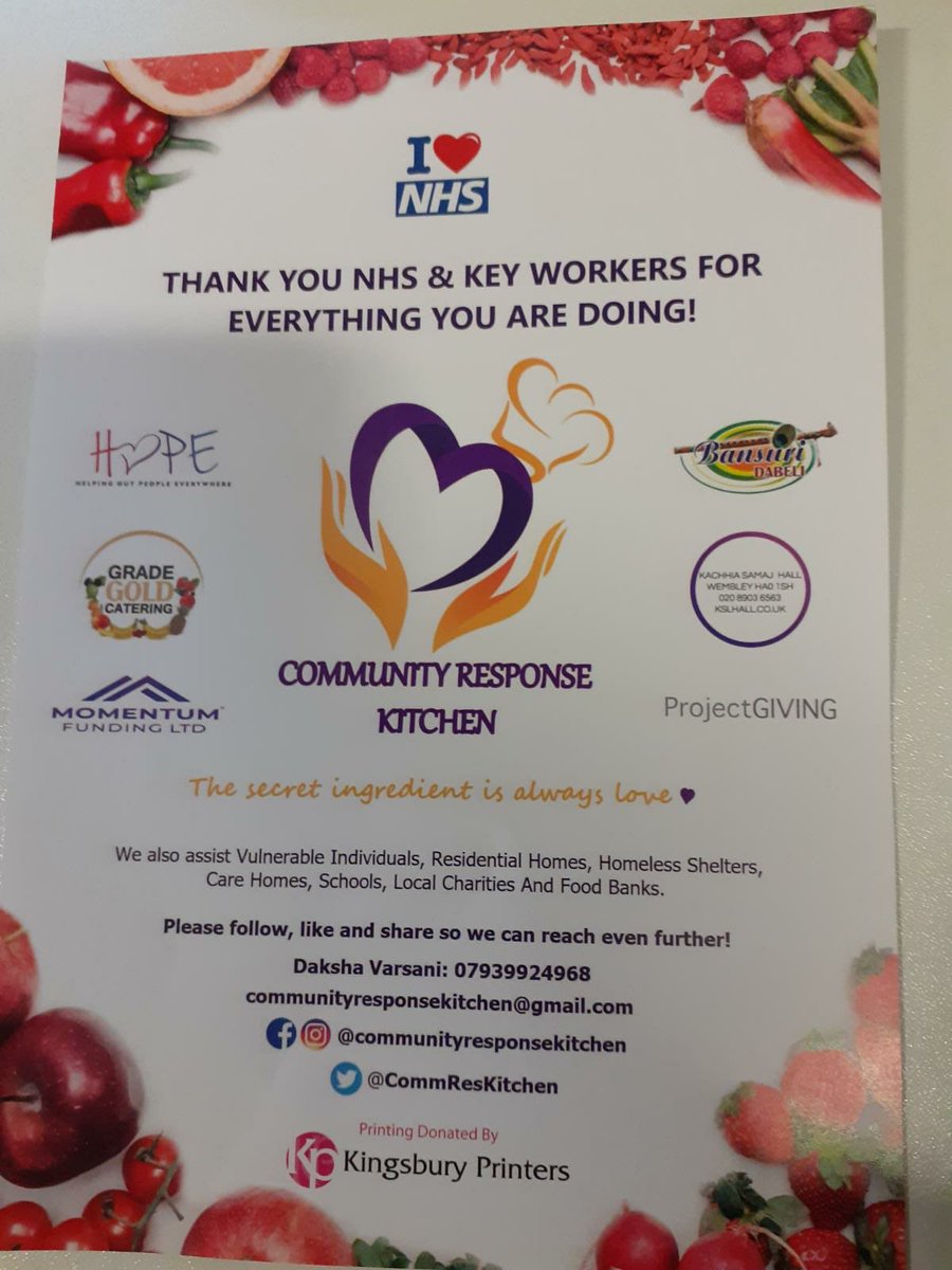 AgnesCollarte's tweet photo. Thank you for loving NHS ❤️❤️ for your healthy foods @Tesco @LotyJ @CLCHNHSTrust. And to @communityresponseteam for cooking the foods. https://t.co/jIsCQacbbb