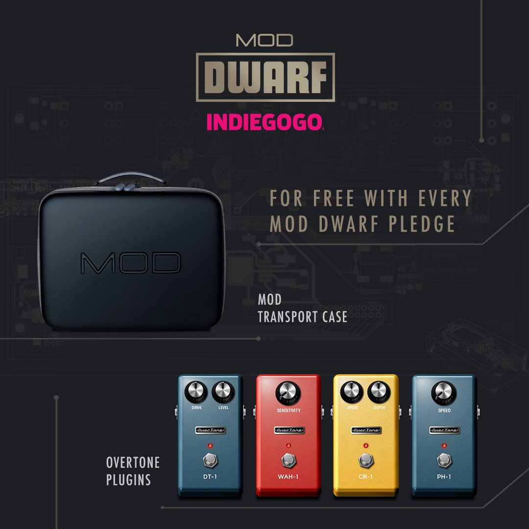 modaudiotw's tweet image. All MOD Dwarf perks on @Indiegogo come with a nice gig case to keep your device safe wherever you go. And there’s more: your pre-order includes four premium plugins from Overtone DSP. All that for a smaller price than in retail: indiegogo.com/projects/mod-d…
#indiegogo #moddwarf