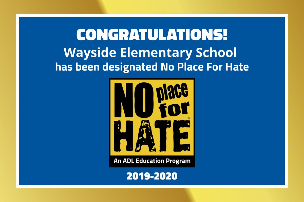WaysideAdmin's tweet photo. Kudos to our Wayside community for working together to build a welcoming and inclusive environment for ALL students! @ADL_WashDC https://t.co/Q7xMnqjqLO