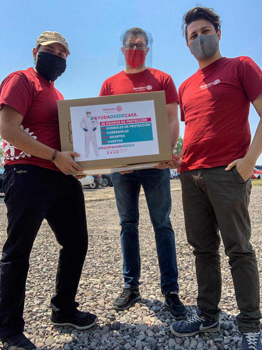 Cruz_Roja_Qro's tweet photo. Agradecemos el apoyo de @RotaractQro ya que con su donativo de equipo de protección personal  garantizamos la operación de nuestra institución y la seguridad del personal voluntario que continúa trabajando en favor de la sociedad. 🚑🏥
#Gracias #AyudarNosMueve #CruzRojaCercaDeTi https://t.co/1wb6juDDMb