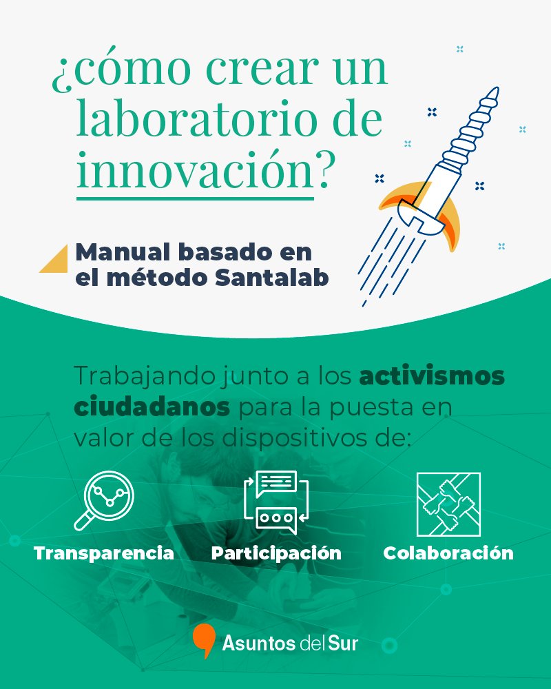 AsuntosDelSur's tweet photo. 👥¿CUÁLES SON LOS ESPACIOS DE INNOVACIÓN CIUDADANA HOY? 🚀
#SantaLab marcó un hito y es un ejemplo a seguir cuando hablamos de #InteligenciaColectiva impulsada desde el gobierno. 
https://t.co/0qr0bqpx9h https://t.co/AfKPCYFf1P