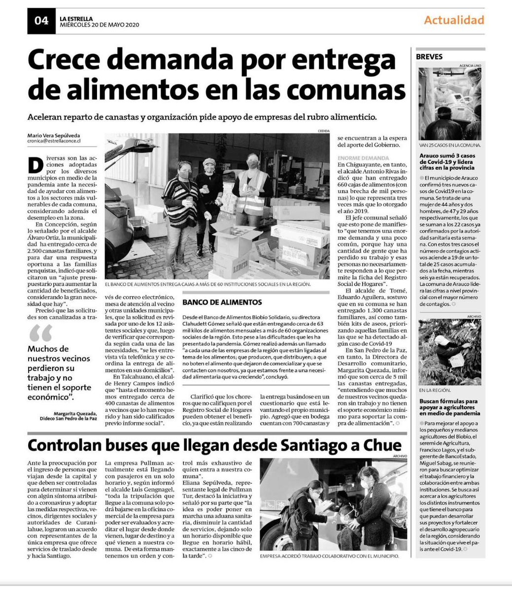 BiobioSolidario's tweet photo. Nuestra gte gral @Clahudett llama a que las empresas relacionadas con alimentos, a que no boten aquellos que no pudieron comercializar, y nos contacten "ya que estamos frente a una necesidad alimentaria que va creciendo" ▶️ https://t.co/QHffNIcd7o https://t.co/Bir7Et6ADo