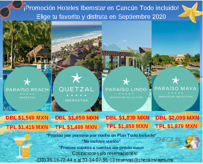 Checkinviajesmx's tweet photo. ¡¡Hoteles Iberostar en Cancún con súper precios!! Reserva ahora con Check in viajes https://t.co/FGI0BkVeZu