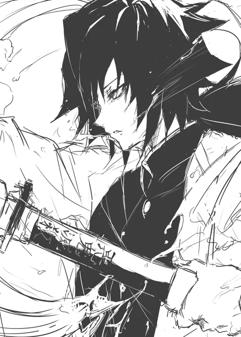 鬼滅の刃完結してもうたから冨岡義勇さん描いた

男が全然描けないから練習中 