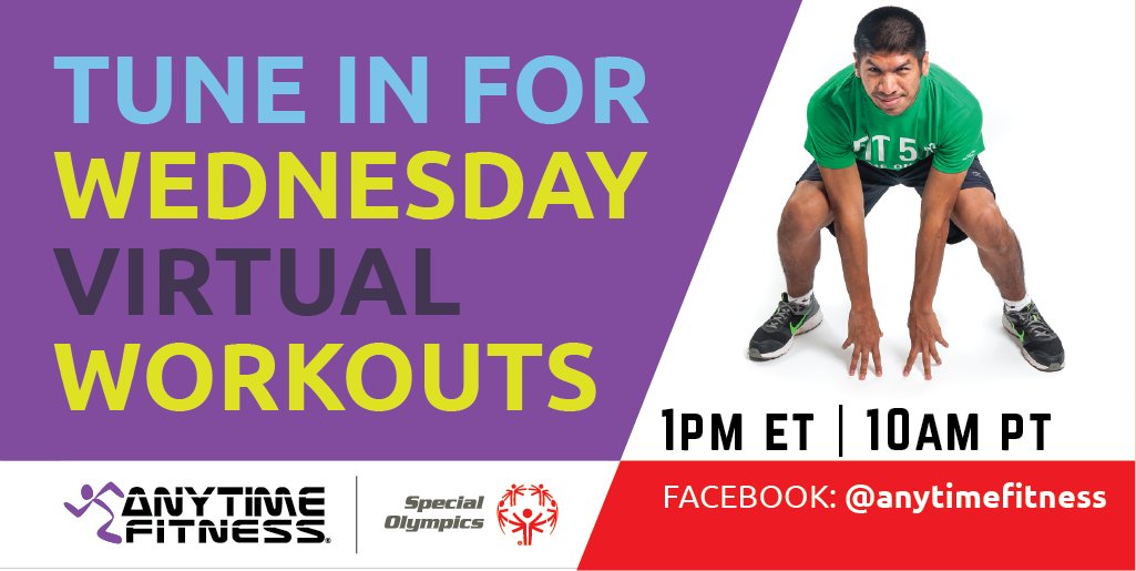 SpecialOlympics's tweet photo. Our friends from @AnytimeFitness have another exclusive, inclusive workout for us today! 

Grab a chair &amp; join Coach Katie (&amp; her 🐶) for a seated workout to target your core ➡️ https://t.co/tSbIJtF5D2. #AnytimeEverywhere #InclusiveHealth https://t.co/WDmradJGPw
