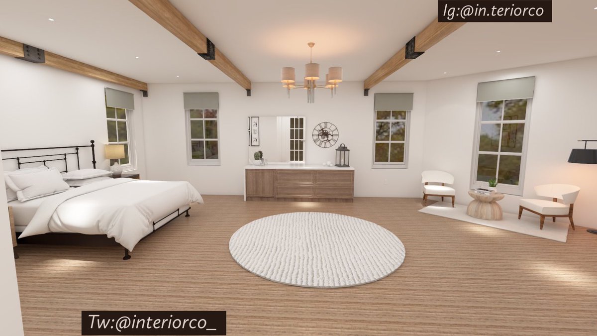 Interiorco_'s tweet photo. Thoughts on this bedroom?
Comment below! Link in bio
•
•
Rustic Farmhouse bedroom
|| design & visualization by Alyssa Hyman (2020)
•
•
#bedroom #achitect #photooftheday #instagood #architecurelovers #homedecor #city #love #construction #decor #luxury #picoftheday #interiors https://t.co/l4ySYpLGk6