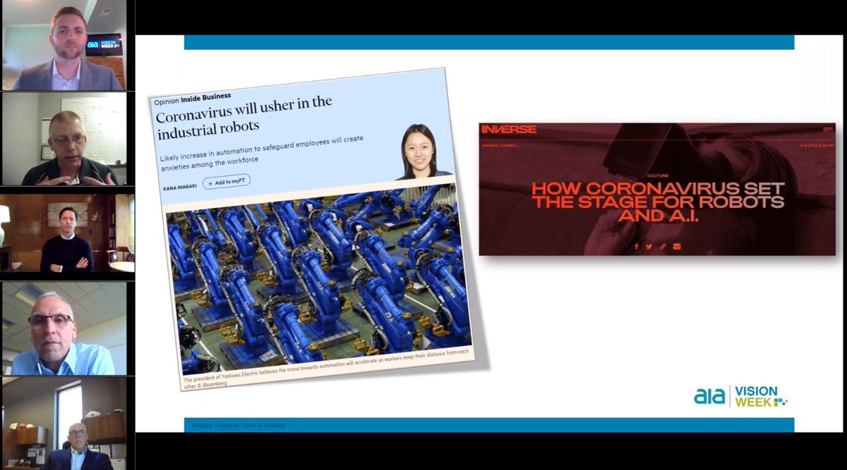 a3automate's tweet image. Happening Now: The State of the Vision Industry Executive Roundtable #AIAVisionWeek Join us to hear the latest  hubs.ly/H0qJvS80 @EdmundOptics @atsautomation @smart_vision @Basler_AG @AIAVision #visionandimaging #vision #COVID19 #Coronavirus #stateoftheindustry #roundtable