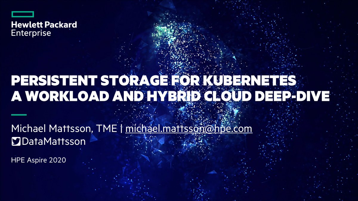 datamattsson's tweet photo. Attending #HPEAspire today? Don't miss this session on Persistent Storage for #Kubernetes! All the latest development and use cases for @HPE_Storage, including #HPE #NimbleStorage #HPE3PAR #HPEPrimera and #HPECloudVolumes https://t.co/YByagENsFC https://t.co/vNzN0VnhCI