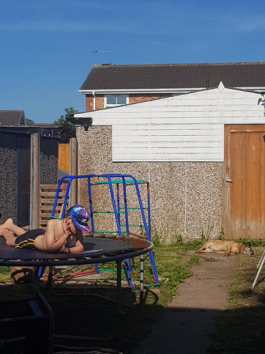 No better way to do your maths work than laying on the trampoline in the sun 
<a href="/EastfieldPS/">Eastfield Primary</a>