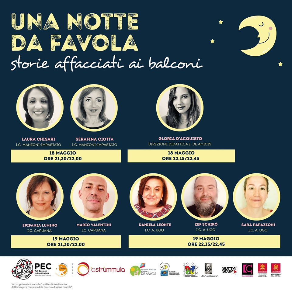 questi sono gli #insegnanti di Palermo che leggono storie ai "loro" bambini affacciati ai balconi (PEC - progetto di azioni integrate contro la povertà educativa nel quartiere Noce). Grazie. Anche a nome di chi la #scuola? Possiamo anche farne a meno