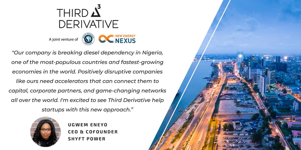 RockyMtnInst's tweet photo. Are you an early-stage #climateinnovation startup addressing billion-dollar markets in the areas of hard science, hardware, software, and/or business model innovation? @Third_Deriv is accepting applications for their first cohort now: https://t.co/4euDlrN25L #ThirdDerivative https://t.co/UZmU3kGmDK