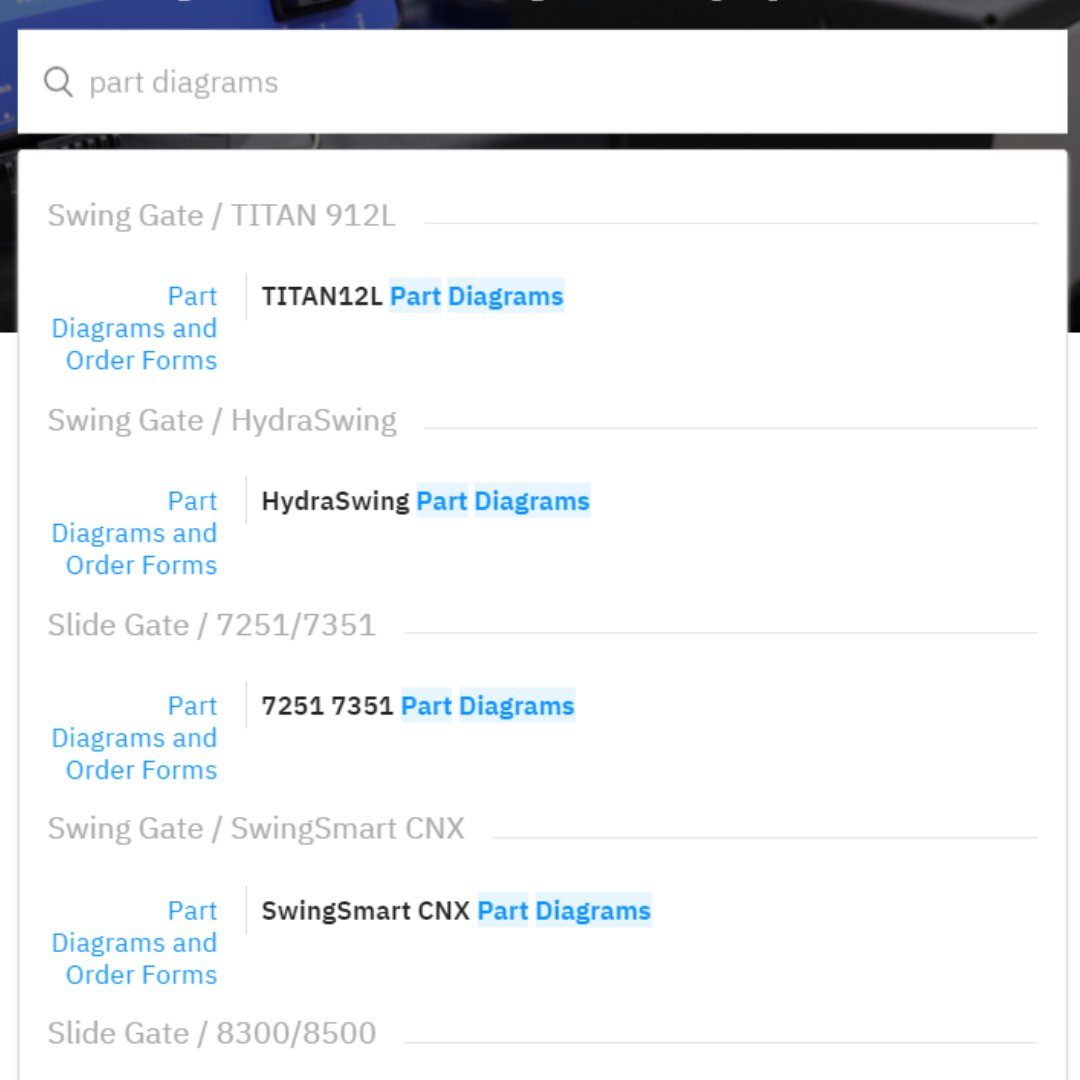Nice_HySecurity's tweet photo. Tech Tip: If you need a part but don’t know the part number, search for "part diagrams" on the Nice | HySecurity Support Center: https://t.co/BXV4ggxkSr

#TechTip #HySecurity #GateOperators https://t.co/uryzvShKtB