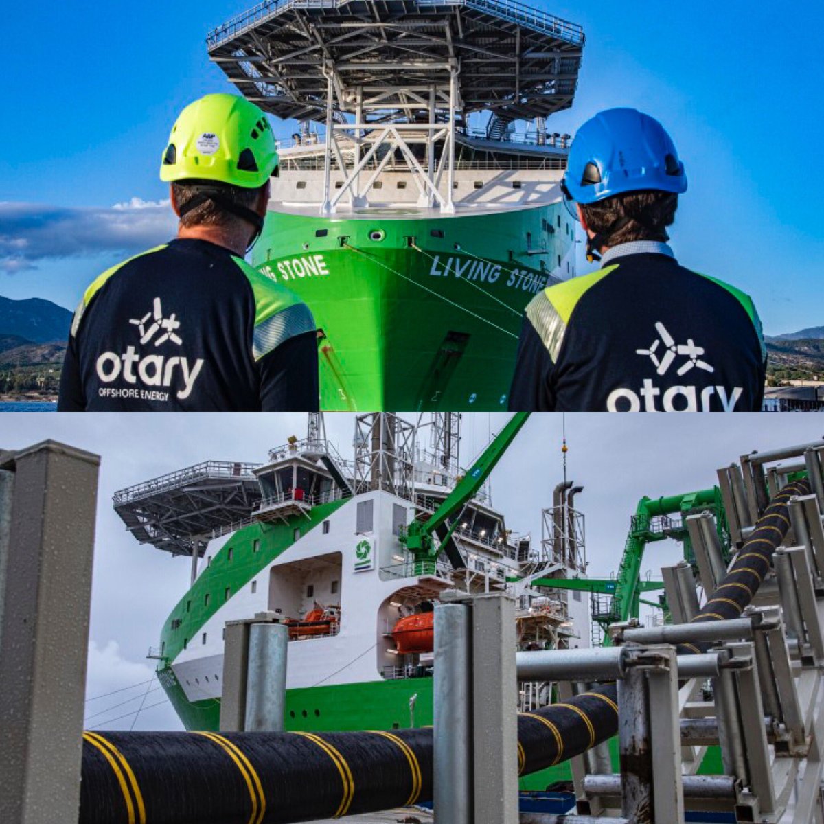 Another essential step towards the actual production of green energy! @ SeaMade offshore wind farm @Belgian North Sea the export cable connections of the Seastar &amp; Mermaid OWF to the Modular Offshore Grid are successfully tested &amp; energized.
#SeaMade #DEMEGroup #helleniccabels