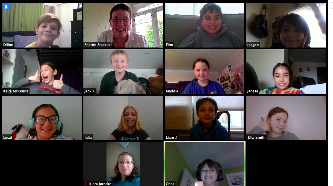 lkwdMrsStaskus's tweet photo. My end of the year Zoom session with my amazing class.  I am going to miss these kids so much. https://t.co/k1zj83gKvL
