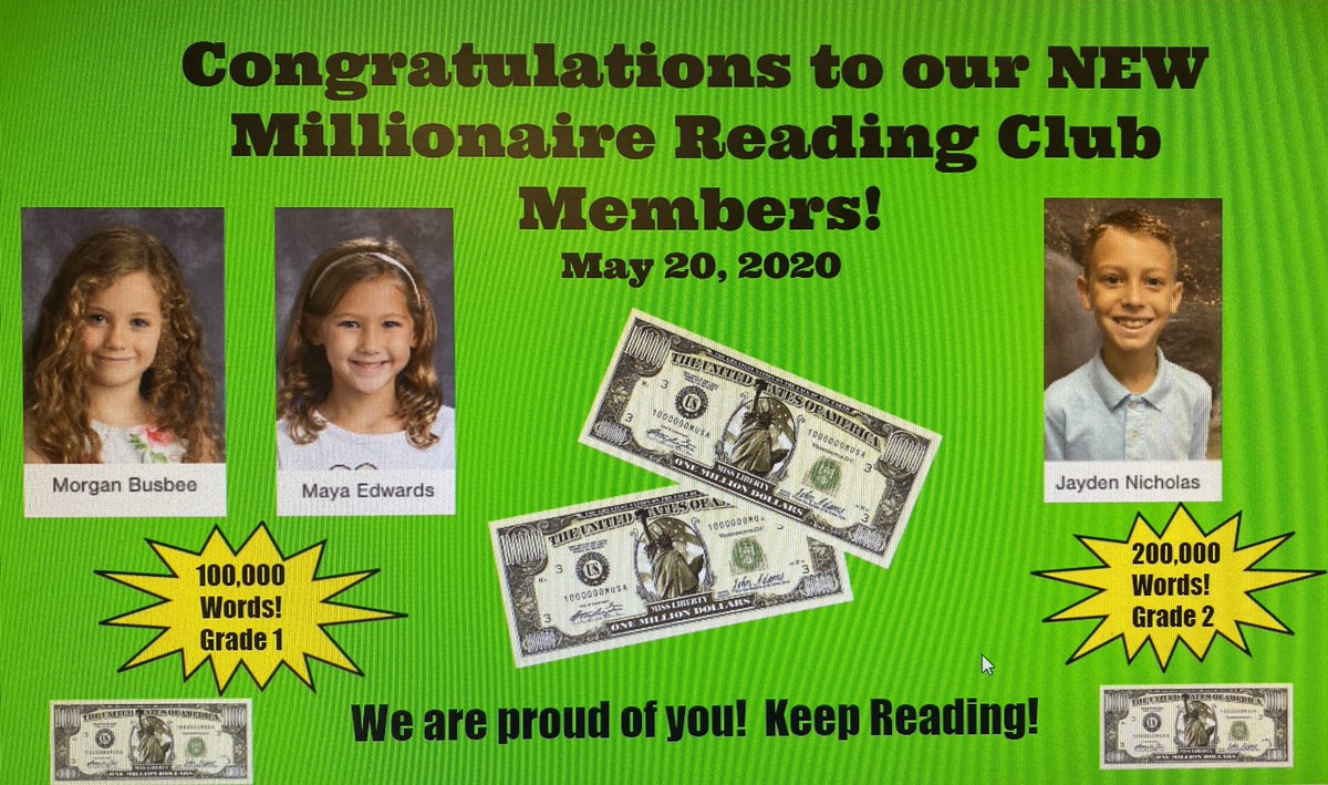 Edison Park Elementary (@epcea) on Twitter photo Congratulations to our new “Millionaire Reading Club” members! Edison Park students are READING! 💚<a href="/LeeSchools/">School District of Lee County</a> Congratulations to our new “Millionaire Reading Club” members! Edison Park students are READING! 💚<a href="/LeeSchools/">School District of Lee County</a>