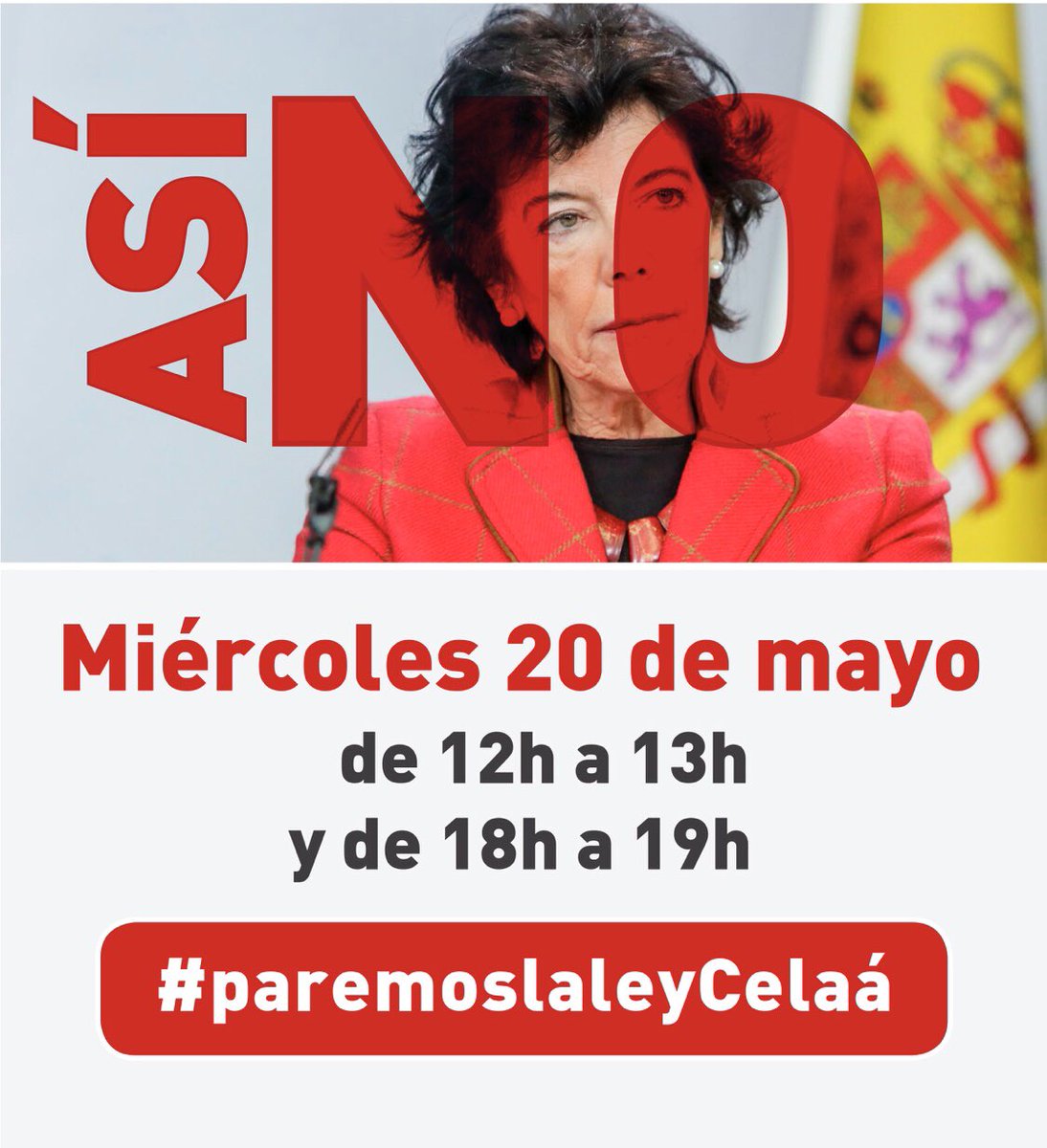 PACTO EDUCATIVO, SÍ. 
LOMLOE, NO. 
Necesitamos un Pacto y consenso. No una nueva Ley partidista. 
NO ES EL MOMENTO! #paremoslaleyCelaa