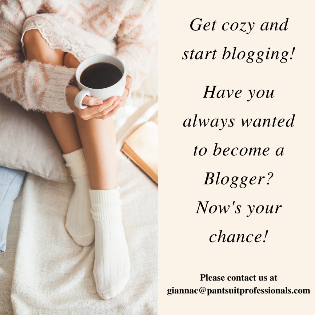 PantsuitU's tweet photo. Interested in becoming a blogger? Email us for more information. #california #la #nyc #dallas #pspu #blogger #bloglife #workathome https://t.co/v7yfomrd8C